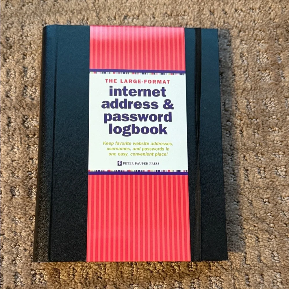 Peter Pauper Press Internet Address & Password Logbook